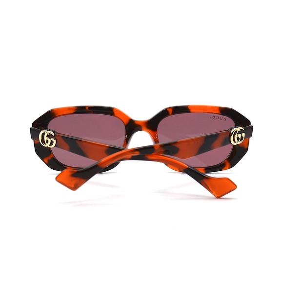 GUCCI GG1535S 005 TORTOISE ORANGE VIOLET LENS AUTHENTIC SUNGLASSES - Picture 10 of 16